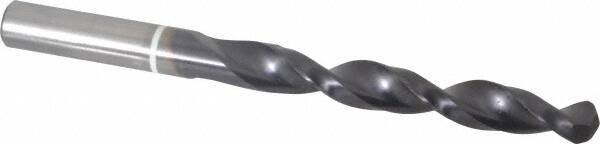 Accupro - 7/16" 118° Cobalt Jobber Drill - TiAlN Finish, Right Hand Cut, Parabolic Flute, Straight Shank, 142mm OAL, DX Point - Apex Tool & Supply