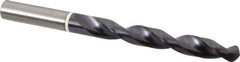 Accupro - 12mm 118° Cobalt Jobber Drill - TiAlN Finish, Right Hand Cut, Parabolic Flute, Straight Shank, 151mm OAL, DX Point - Apex Tool & Supply