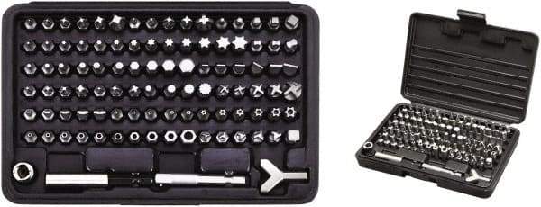 VEGA Industries - 100 Piece, 1/4" Drive Screwdriver Bit Set - #0 to #4 Phillips, 5/64 to 5/16" Hex, T6 to T50 Torx - Apex Tool & Supply