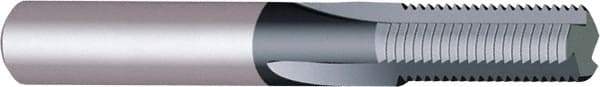 Vargus - 1/2-14 Thread, 1/2" Shank Diam, TiAlN Coating, Solid Carbide Straight Flute Thread Mill - 5 Flutes, 3.268" OAL, 1/2" Min Noml Diameter - Apex Tool & Supply