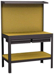 Value Collection - 42 Wide x 21-1/2" Deep x 60" High, Wood Workbench - Low Density Fiber Board Top, Fixed Legs - Apex Tool & Supply