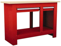 Value Collection - 54 Wide x 20-13/16" Deep x 37-1/4" High, Fiberboard Workbench - Straight Edge, Fixed Legs - Apex Tool & Supply