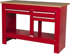 Value Collection - 54 Wide x 23-1/8" Deep x 37-1/4" High, Fiberboard Workbench - Straight Edge, Fixed Legs - Apex Tool & Supply