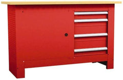 Value Collection - 60 Wide x 24" Deep x 37-1/4" High, Fiberboard Workbench - Straight Edge, Fixed Legs - Apex Tool & Supply
