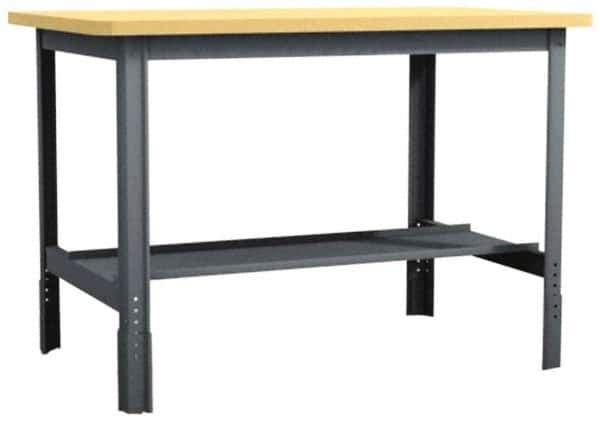 Value Collection - 60 Wide x 30" Deep x 29" High, Flakeboard Workbench - Comfort Edge, Adjustable Height Legs - Apex Tool & Supply
