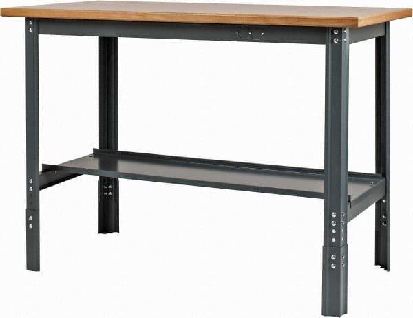 Value Collection - 48 Wide x 24" Deep x 29" High, Flakeboard Workbench - Comfort Edge, Adjustable Height Legs - Apex Tool & Supply
