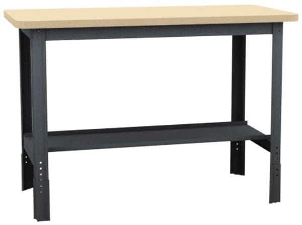 Value Collection - 48 Wide x 24" Deep x 29" High, Plastic Laminate Workbench - Comfort Edge, Adjustable Height Legs - Apex Tool & Supply