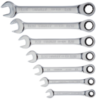 STANLEY® 7 Piece Ratcheting Combination Wrench Set – 12 Point - Apex Tool & Supply