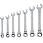 STANLEY® 7 Piece Metric Ratcheting Combination Wrench Set – 12 Point - Apex Tool & Supply