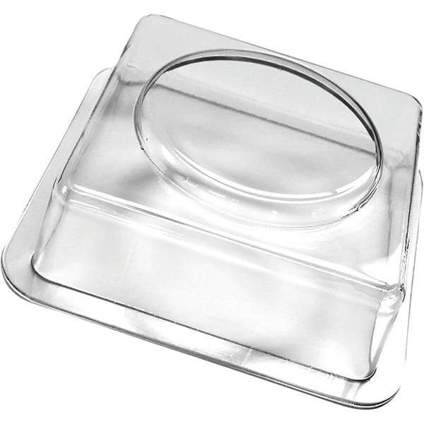 Made in USA - Plastic Housing Plastic Bearing Flange Mount - 3-1/4" Wide x 3-7/16" Outside Diam - Apex Tool & Supply