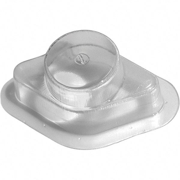 Made in USA - Plastic Housing Plastic Bearing Flange Mount - 2-11/16" Wide x 2-7/8" Outside Diam - Apex Tool & Supply
