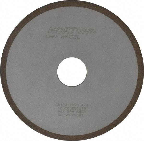 Norton - 6" Diam x 1-1/4" Hole x 1/8" Thick, 120 Grit Surface Grinding Wheel - CBN, Type 1A1, Fine Grade, Resinoid Bond - Apex Tool & Supply