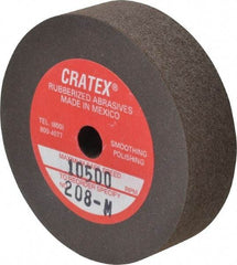 Cratex - 2" Diam x 1/4" Hole x 1/2" Thick, Surface Grinding Wheel - Silicon Carbide, Medium Grade, 10,500 Max RPM, Rubber Bond, No Recess - Apex Tool & Supply
