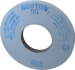 Norton - 12" Diam x 5" Hole x 1" Thick, I Hardness, 60 Grit Surface Grinding Wheel - Ceramic, Type 1, Medium Grade, 2,070 Max RPM, Vitrified Bond, No Recess - Apex Tool & Supply