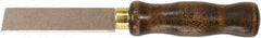 Ampco - 4" Long Blade, Nickel-Tin-Copper Alloy, Fine Edge, Fixed Blade Knife - 7.5" OAL, Wood Handle - Apex Tool & Supply