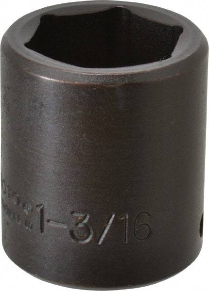 Proto - 1/2" Drive 1-3/16" Standard Impact Socket - 6 Points, 2" OAL - Apex Tool & Supply