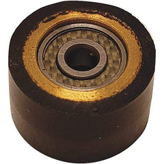 Dynabrade - 5/8" Wide Contact Arm & Wheel Assembly - 18" Belt Length, Crowned, Rubber, 70" Contact Wheel Diam - Apex Tool & Supply