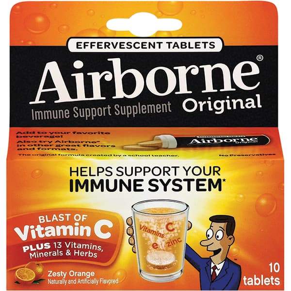 Airborne - Orange Flavor Immune Support Tablets - Vitamins/Supplements - Apex Tool & Supply
