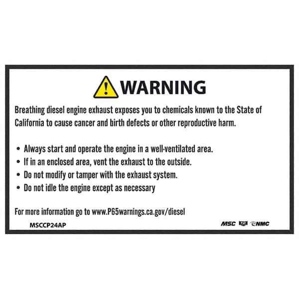 NMC - Safety & Facility Labels Message Type: Hazardous Materials Header: WARNING - Apex Tool & Supply