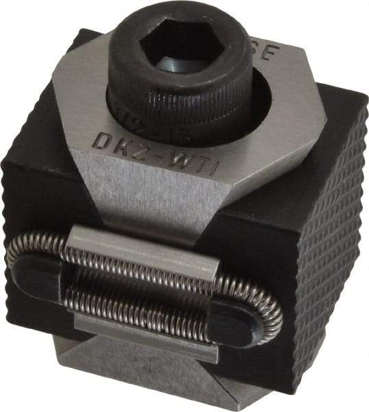 Mitee-Bite - 20,000 Lb Holding Force Double Vise Wedge Clamp - 1.65" Wide x 1.18" Deep x 1.18" High Base, 48 to 52 HRC, 1.65 to 1.93" Jaw Spread, 110 Lb/Ft Torque, 1/2-13 Screw Thread - Apex Tool & Supply