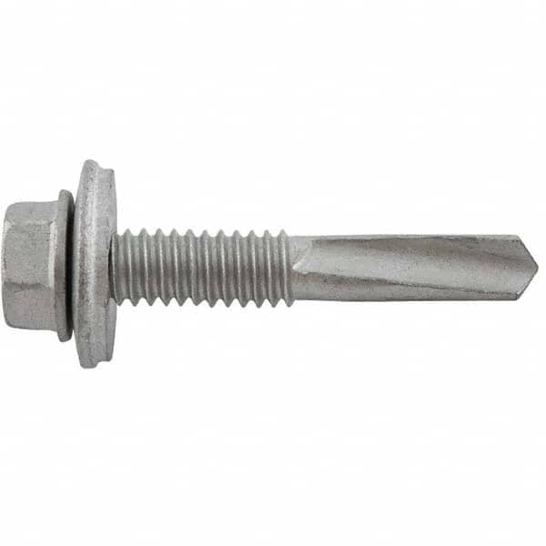 DeWALT Anchors & Fasteners - #12-24, Hex Washer Head, Hex Drive, 2" Length Under Head, #5 Point, Self Drilling Screw - Apex Tool & Supply