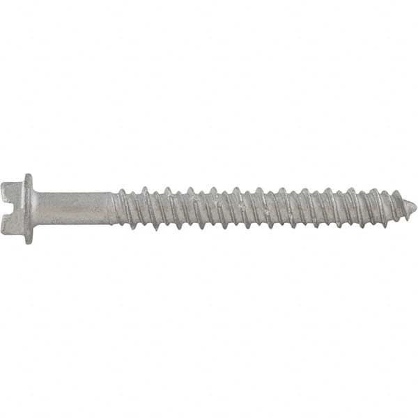 DeWALT Anchors & Fasteners - 1/4" Diam, 3-1/4 Length Under Head, Hex Drive Concrete Screw & Masonry Fastener - Apex Tool & Supply