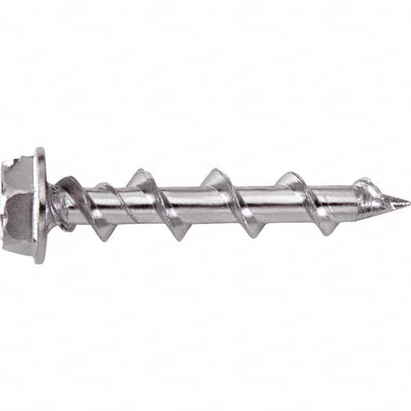 DeWALT Anchors & Fasteners - 1/4" Diam, 1-1/4 Length Under Head, Hex Drive Concrete Screw & Masonry Fastener - Apex Tool & Supply