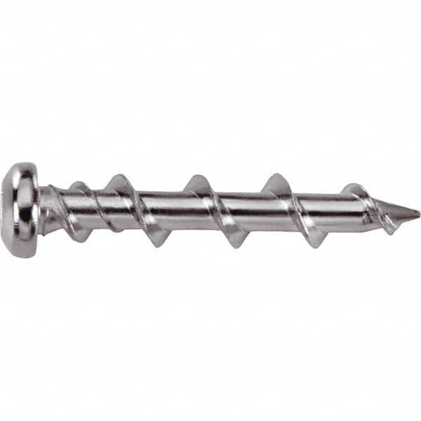 DeWALT Anchors & Fasteners - 1/4" Diam, 1-1/4 Length Under Head, Robertson Drive Concrete Screw & Masonry Fastener - Apex Tool & Supply