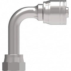 Eaton - Hydraulic Hose Fittings & Couplings Type: Female ORS Swivel Long Drop 90 Elbow Hose Diameter: 1.438 (Inch) - Apex Tool & Supply