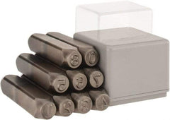 C.H. Hanson - 9 Piece, 5/16" Character Steel Stamp Set - Figures, Heavy Duty - Apex Tool & Supply