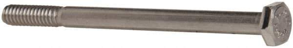 Value Collection - 1/4-20 UNC, 3-1/2" Length Under Head Hex Head Cap Screw - Partially Threaded, Grade 316 Stainless Steel, Uncoated, 7/16" Hex - Apex Tool & Supply