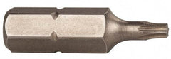 Wiha - 1/4" Drive T8 Torx Screwdriver Bit - 1" OAL, Power Bit - Apex Tool & Supply