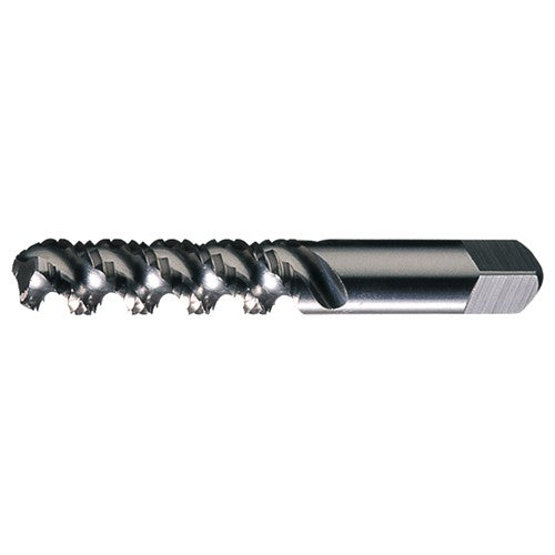 M5x0.8 3 Flute D4 HSS High Helix Bottoming Chamfer General Purpose High-Spiral Tap- TiCN - Exact Industrial Supply