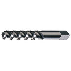 M5x0.8 3 Flute D4 HSS High Helix Bottoming Chamfer General Purpose High-Spiral Tap- TiCN - Exact Industrial Supply