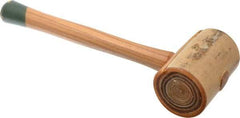 Garland - 2-1/2 Lb Head Weighted Rawhide Mallet - 14" Long Wood Handle - Apex Tool & Supply