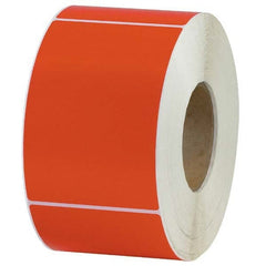 Value Collection - Pack of 4 Rolls, 1,000 Labels per Roll, 4" x 6" Red Topcoated Facestock Thermal Labels - Apex Tool & Supply