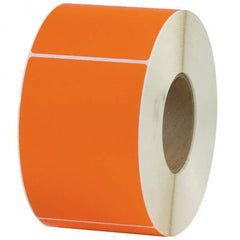 Value Collection - Pack of 4 Rolls, 1,000 Labels per Roll, 4" x 6" Orange Topcoated Facestock Thermal Labels - Apex Tool & Supply