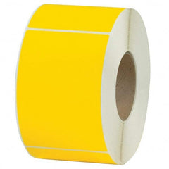 Value Collection - Pack of 4 Rolls, 1,000 Labels per Roll, 4" x 6" Yellow Topcoated Facestock Thermal Labels - Apex Tool & Supply
