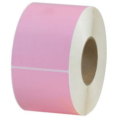 Value Collection - Pack of 4 Rolls, 1,000 Labels per Roll, 4" x 6" Pink Topcoated Facestock Thermal Labels - Apex Tool & Supply