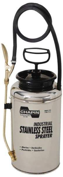 Chapin - 2 Gal Garden Hand Sprayer - Stainless Steel Tank, Wide Mouth, Reinforced Hose, For Industrial Applications - Apex Tool & Supply