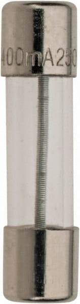 Ferraz Shawmut - 250 VAC, 0.4 Amp, Time Delay Miniature Glass Fuse - Clip Mount, 20mm OAL, 5mm Diam - Apex Tool & Supply