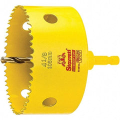 Starrett - 4-1/8" Diam, 2" Cutting Depth, Hole Saw - High Speed Steel Saw, Toothed Edge - Apex Tool & Supply