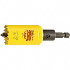 Starrett - 1-3/8" Diam, 2" Cutting Depth, Hole Saw - High Speed Steel Saw, Toothed Edge - Apex Tool & Supply