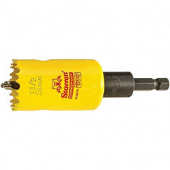 Starrett - 1-1/2" Diam, 2" Cutting Depth, Hole Saw - High Speed Steel Saw, Toothed Edge - Apex Tool & Supply