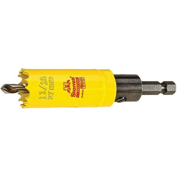 Starrett - 1-1/16" Diam, 2" Cutting Depth, Hole Saw - High Speed Steel Saw, Toothed Edge - Apex Tool & Supply