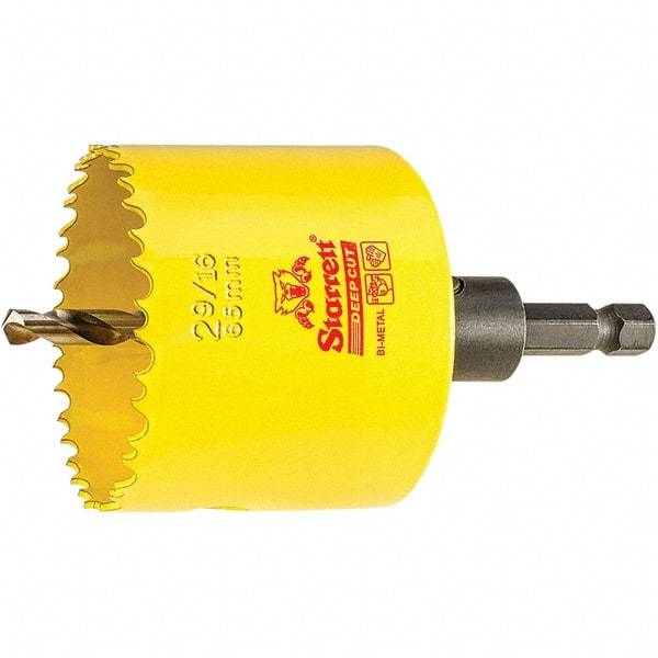 Starrett - 2-9/16" Diam, 2" Cutting Depth, Hole Saw - High Speed Steel Saw, Toothed Edge - Apex Tool & Supply