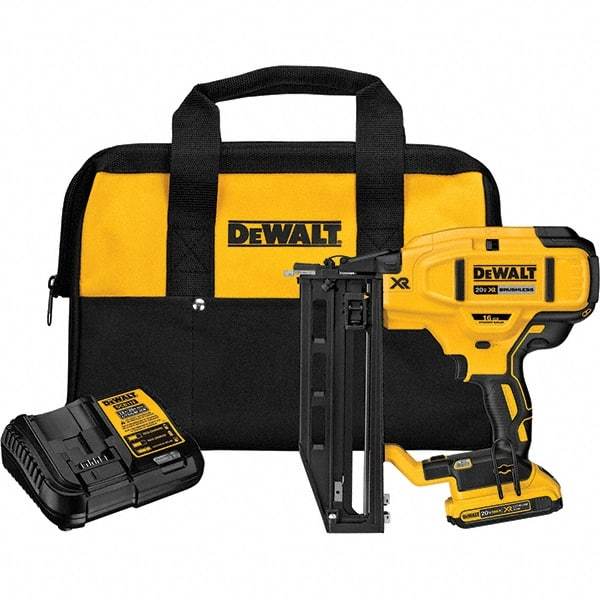 DeWALT - Cordless Nailers Fastener Type: Finish Nailer Kit Nail Length (Inch): 1-1/4 - 2-1/2 - Apex Tool & Supply