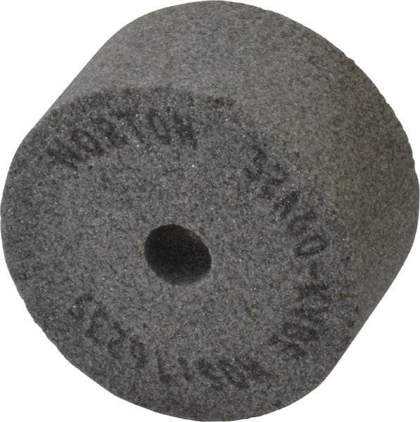 Norton - 60 Grit Aluminum Oxide Type 5 Internal Grinding Wheel - 2" Diam x 3/8" Hole x 1" Thick, 16,235 Max RPM, Type 5 Medium Grade, K Hardness, Vitrified Bond, No Recess - Apex Tool & Supply