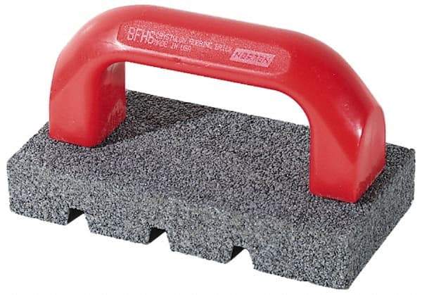 Norton - 20 Grit Silicon Carbide Rectangular Roughing Stone - Very Coarse Grade, 3-1/2" Wide x 8" Long x 1-1/2" Thick - Apex Tool & Supply