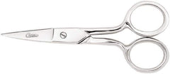 Clauss - 1" LOC, 6-3/4" OAL Straight Scissors - Steel Straight Handle, For Paper, Fabric - Apex Tool & Supply